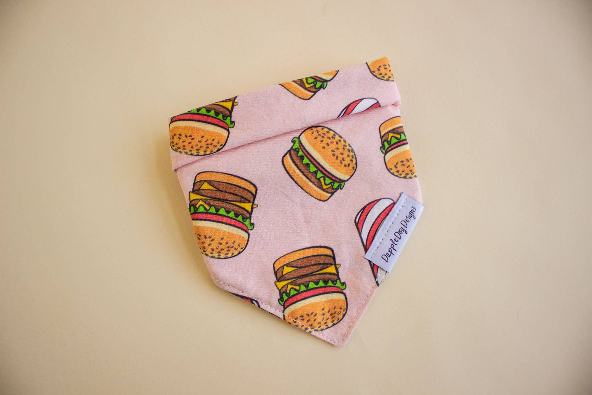 Burgers Bandana - Everyday Dog Bandana:  Tie-On