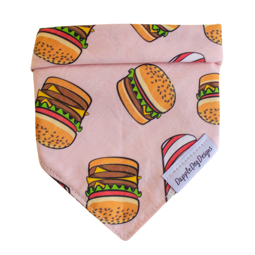 Burgers Bandana - Everyday Dog Bandana:  Tie-On