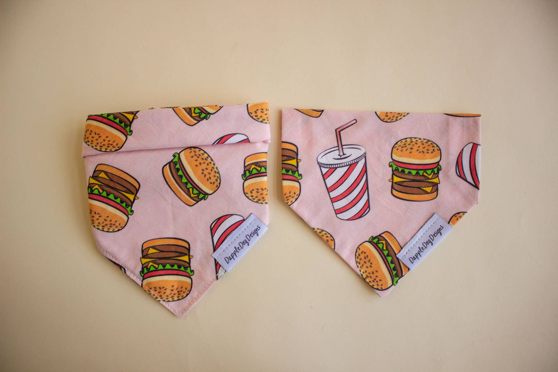Burgers Bandana - Everyday Dog Bandana:  Tie-On