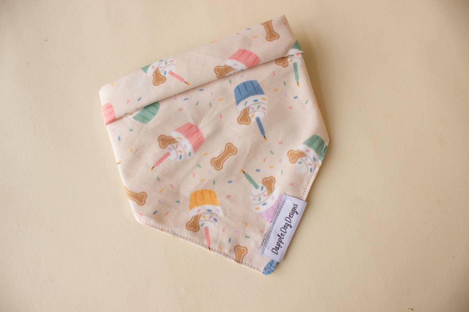 Party Pupcakes Bandana - Birthday Bandana:  Over the Collar