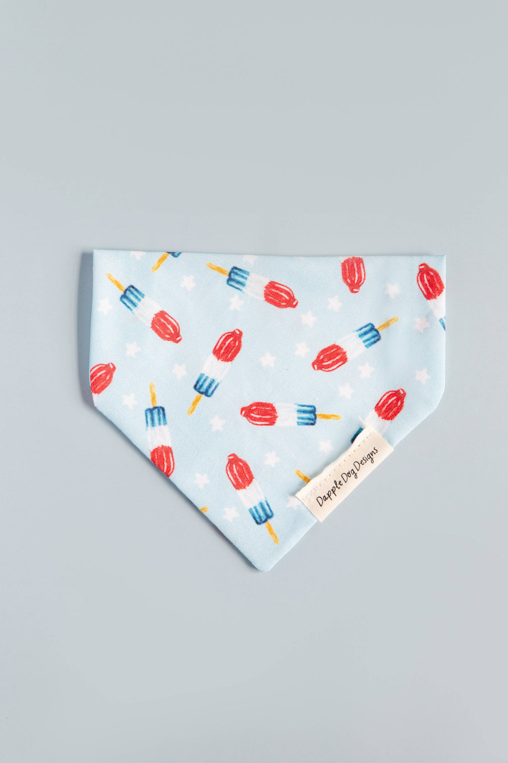 Red, White, & Blue Popsicles Bandana - Summer Dog Bandana:  Tie-On