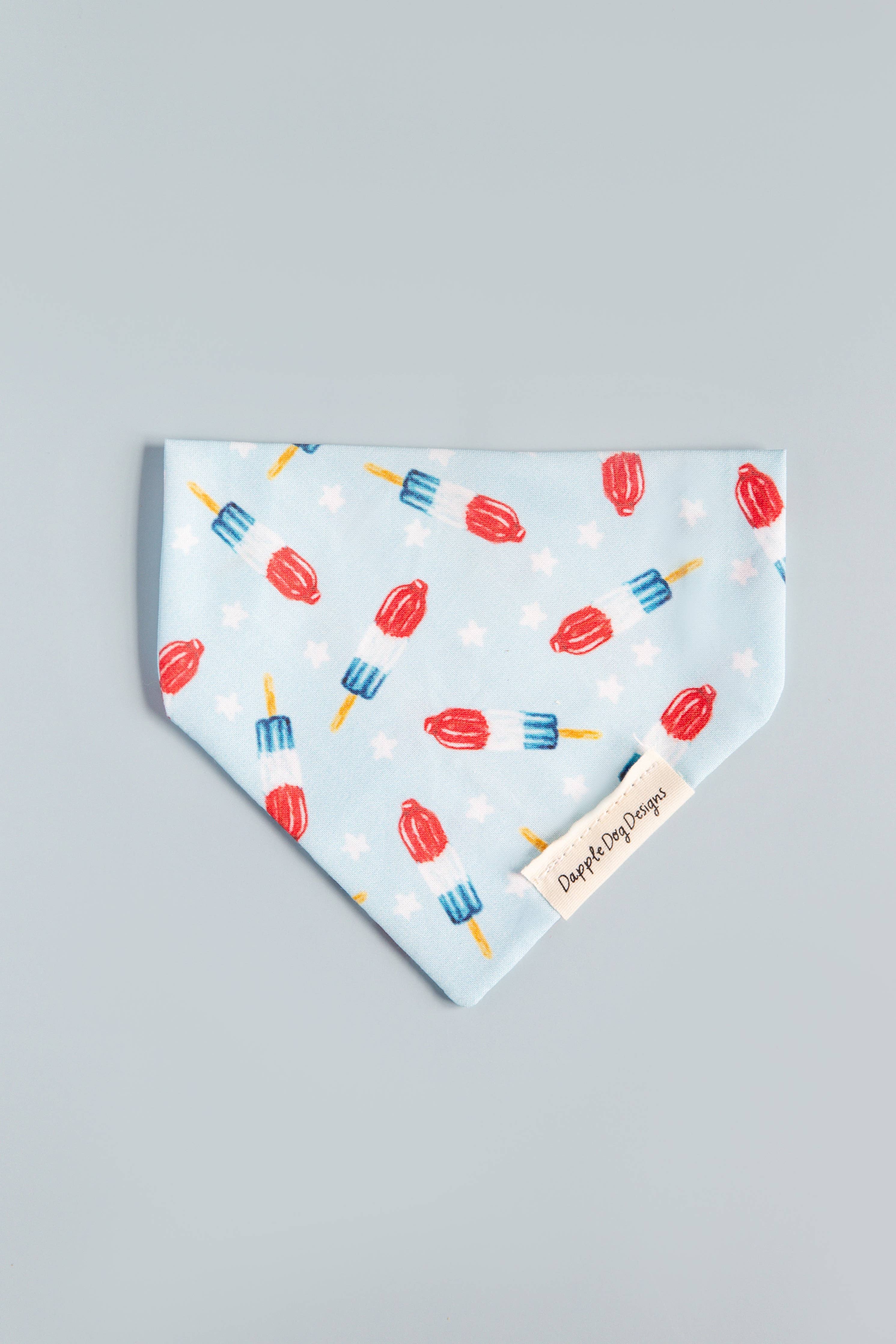 Red, White, & Blue Popsicles Bandana - Summer Dog Bandana:  Tie-On
