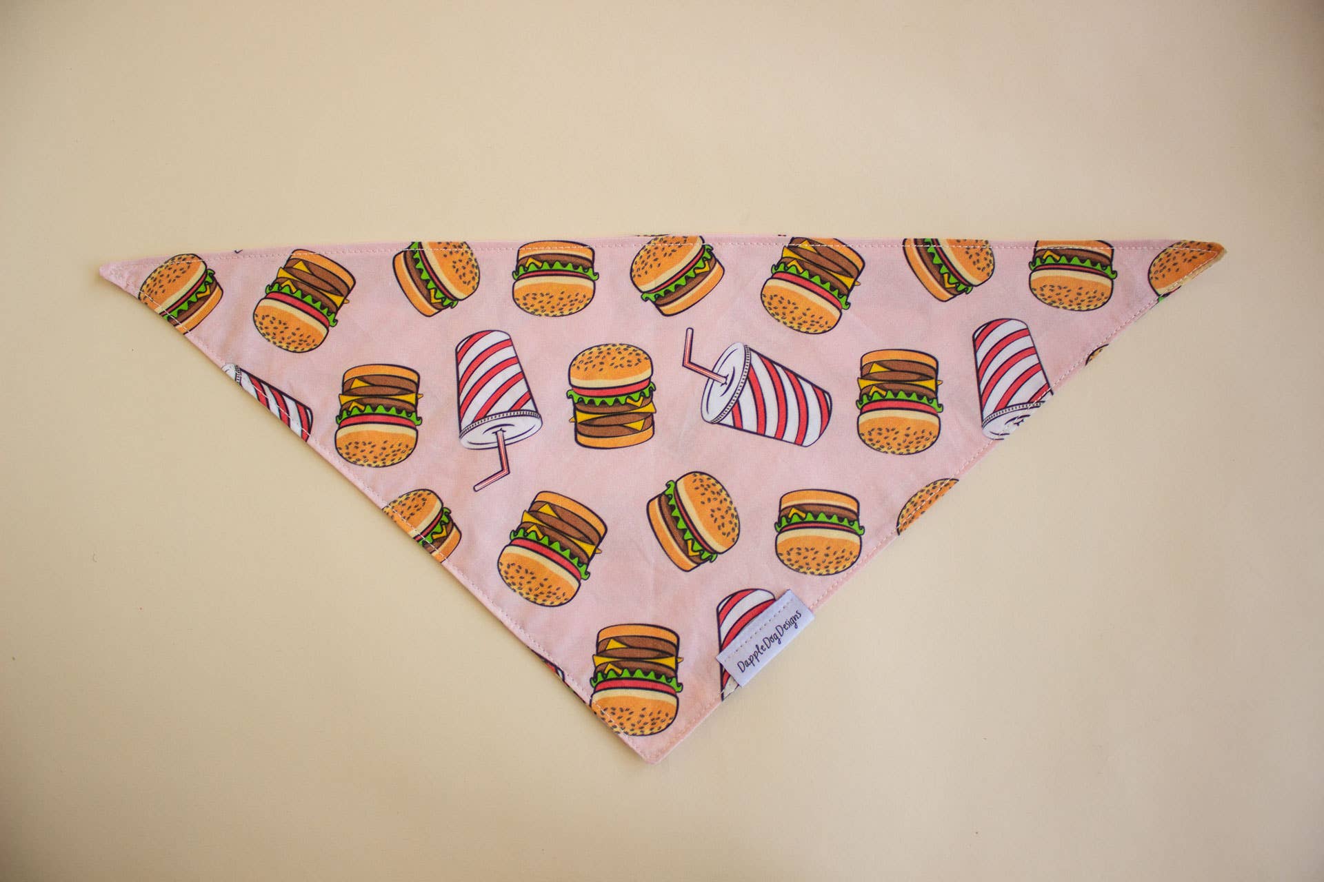 Burgers Bandana - Everyday Dog Bandana:  Tie-On