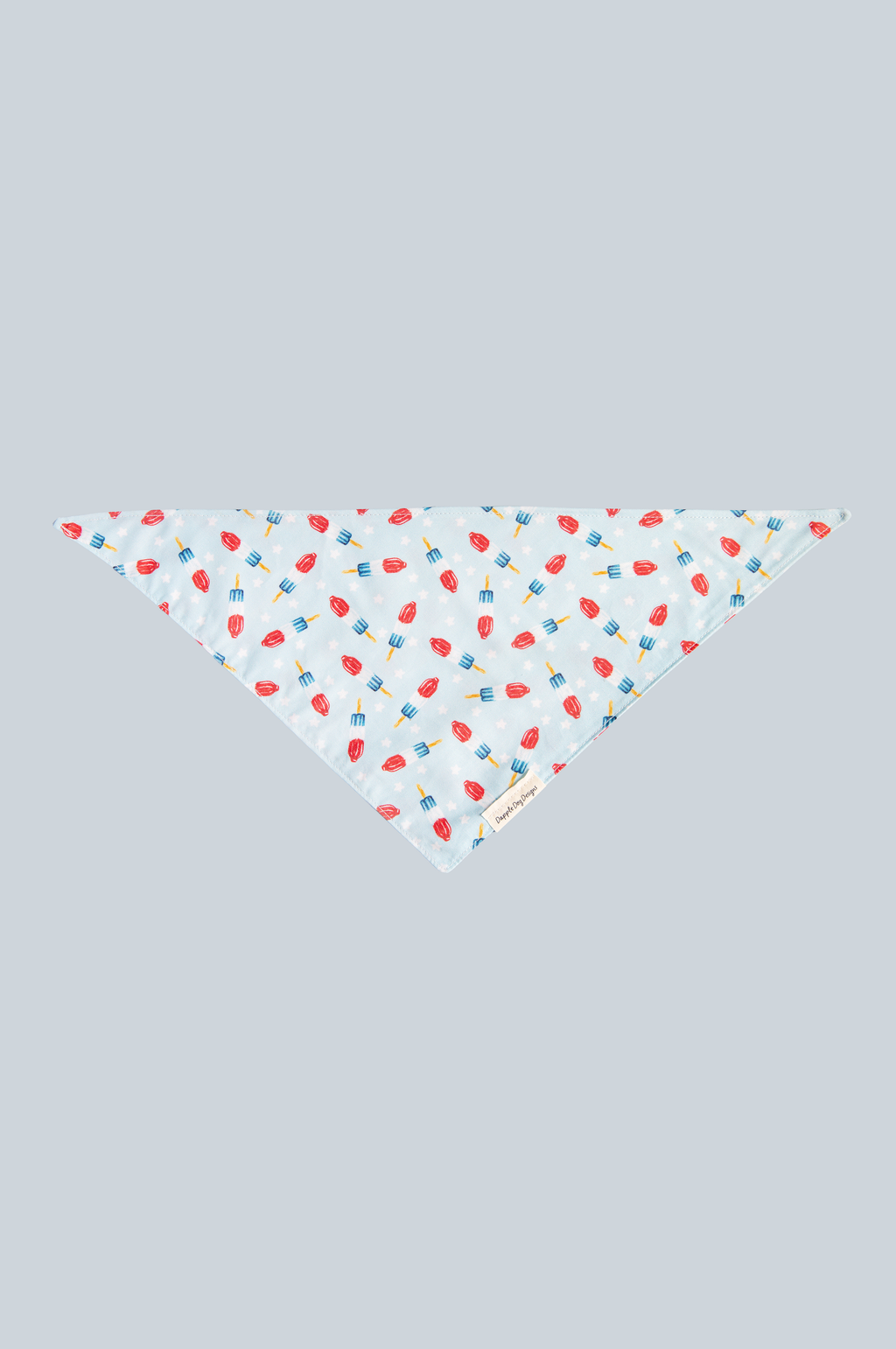 Red, White, & Blue Popsicles Bandana - Summer Dog Bandana:  Tie-On