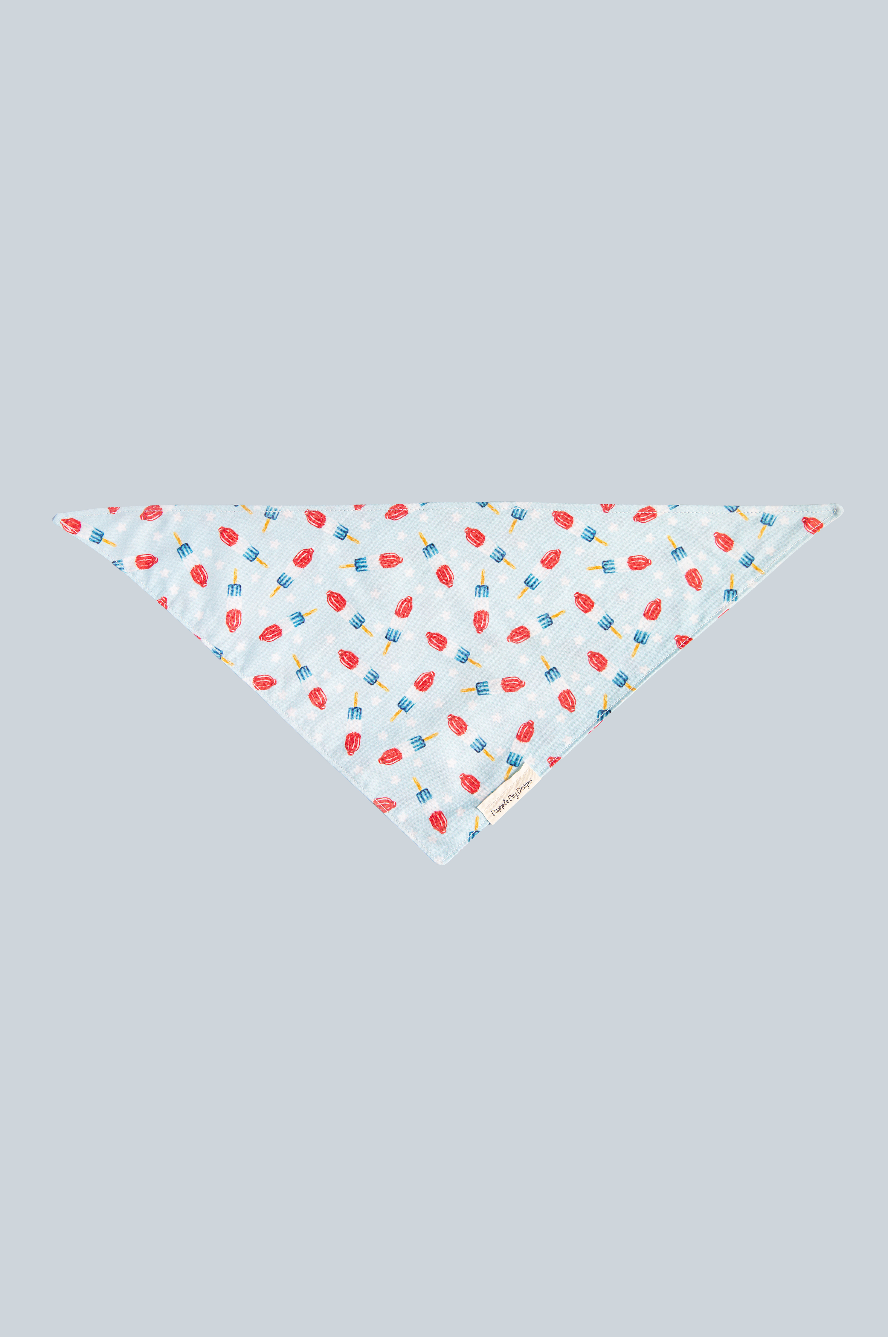 Red, White, & Blue Popsicles Bandana - Summer Dog Bandana:  Tie-On