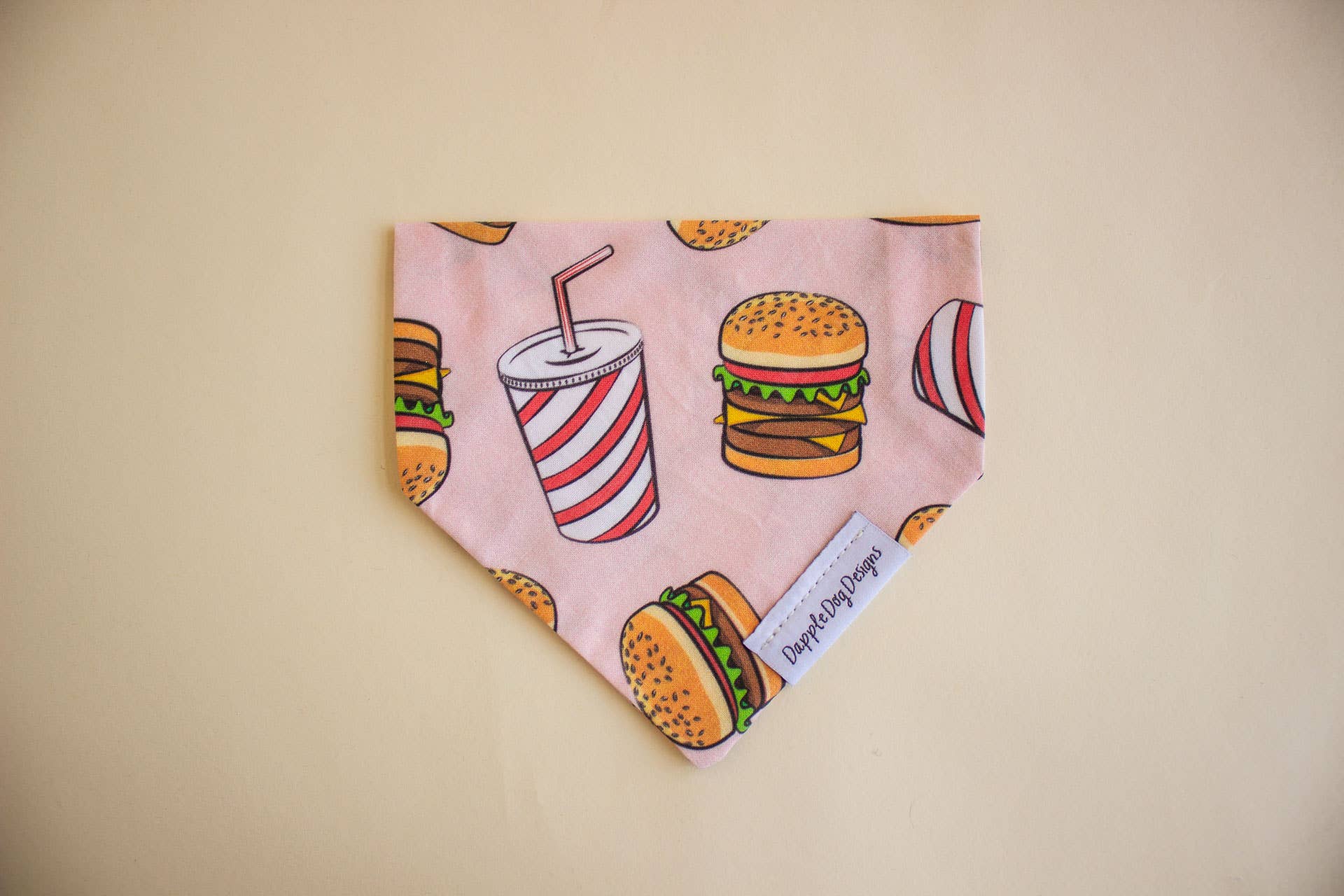 Burgers Bandana - Everyday Dog Bandana:  Tie-On